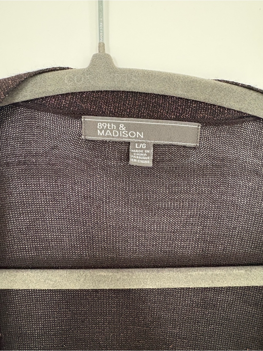 89th & Madison Long Open-Front Cardigan in Dark Brown - Picture 2 of 5